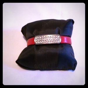 Swarovski leather strap bracelet